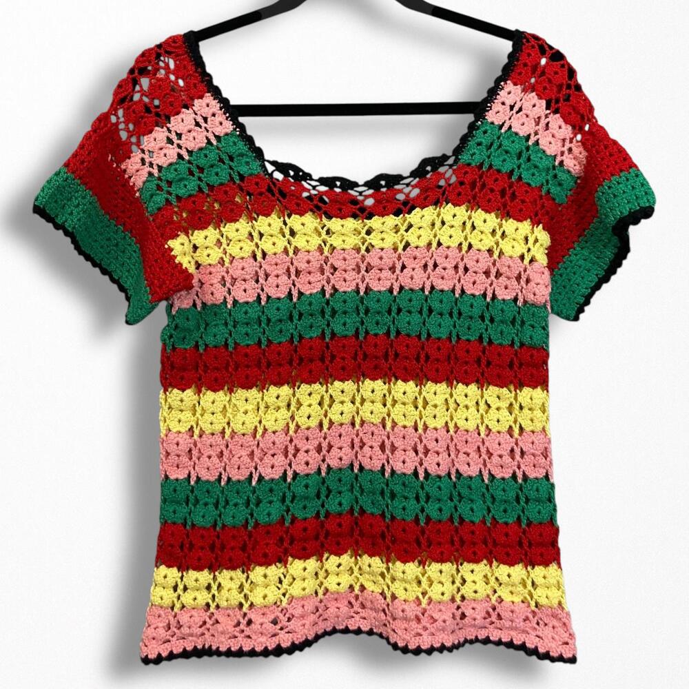 Colorful Crocheted Top – Perfect for Summer!